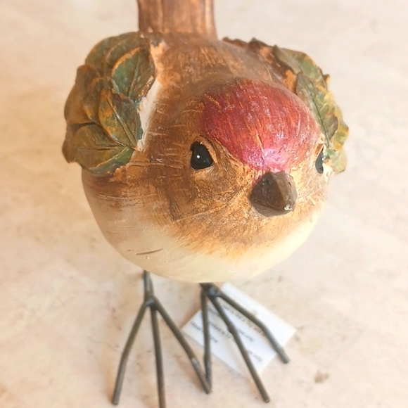 Harvest Bird Set With Leaf Wings Design,"resin" by Valeri/QVC ,NEW - Picture 9 of 9